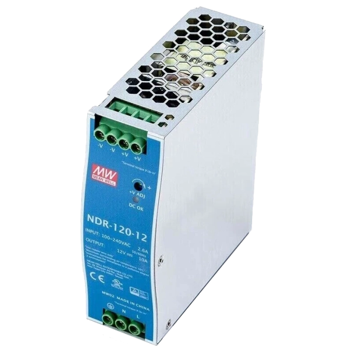 NDR-120-12 120Вт 10A 12В на DIN-рейку Блок живлення Mean Well фото 1