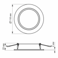 VIDEX 6W 5000K 220V LED світильник Back круглий фото 4