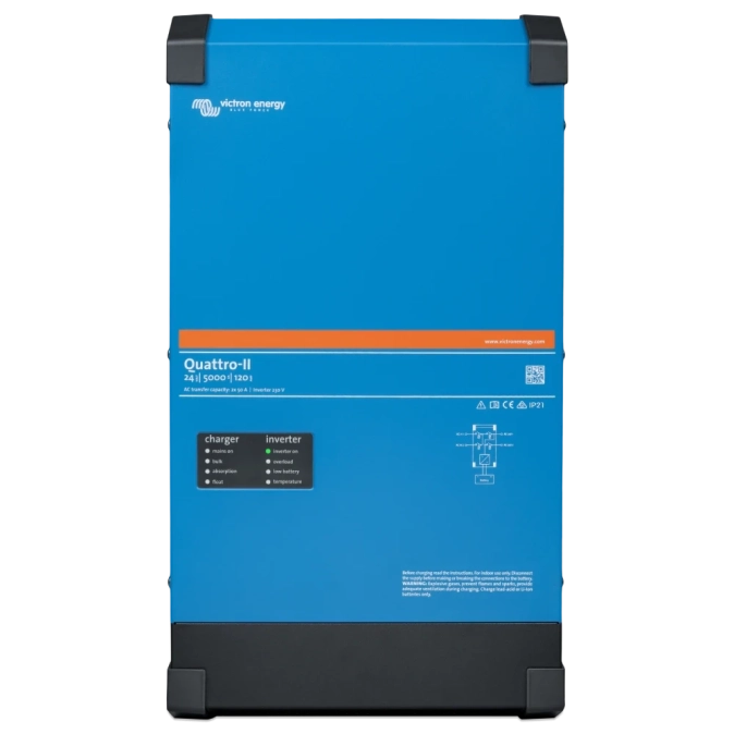 VictronEnergy Quattro-II 24/5000/120-50/50 однофазний чиста синусоїда Інвертор фото 1
