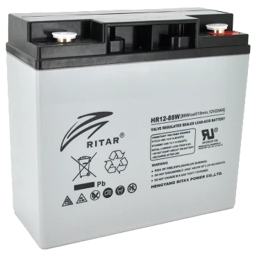 AGM RITAR HR1288W 22А•г 12В Свинцево-кислотна акумуляторна батарея фото 1