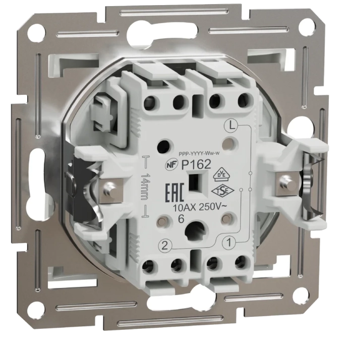 Schneider Electric EPH0470121 Asfora Перемикач прохідний 1-клавішний фото 1