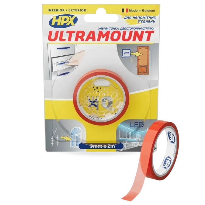 HPX UM0902 ULTRA MOUNT 9мм х 2м Стрічка двохстороння фото 1