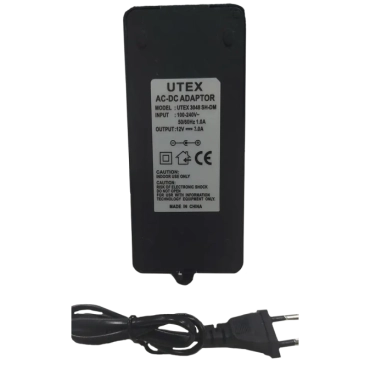 UTEX 3048SH-DM 12V 3А Блок питания в пластиковом корпусе (шнур вилка)