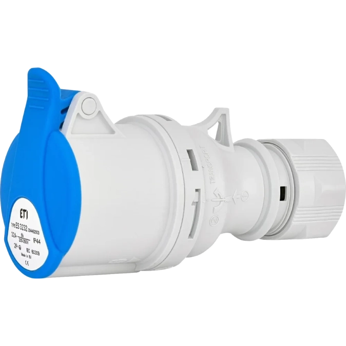 ЕТІ ES-3232 IP44 32A 230V 2P+PE Розетка кабельна фото 1