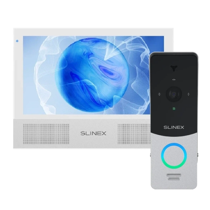 + панель виклику ML-20HD silver/ black Комплект відеодомофон Slinex Sonik 7 AI white фото 1