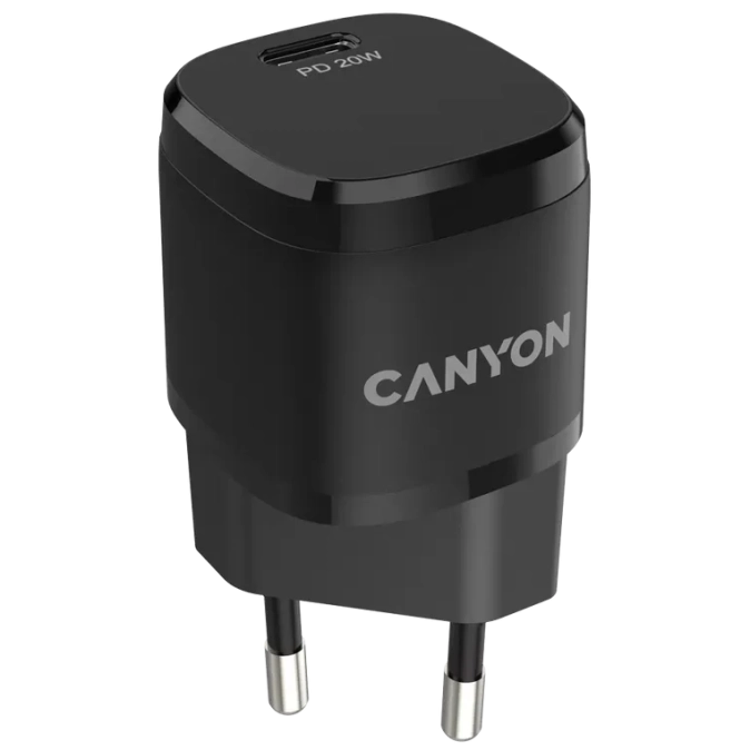 Canyon H-08 black (PD 20W) Мережевий зарядний пристрiй фото 1
