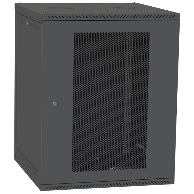 IPCOM СН-15U 600х450 перфорація RAL9005 Шафа серверна фото 1