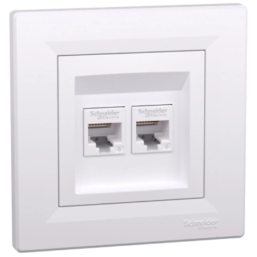 Schneider Electric Asfora EPH4800121 RJ45 кат.6е UTP Розетка комп'ютерна одинарна