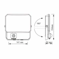 VIDEX F3 30W 5000K 220V LED прожектор з датчиком руху фото 4