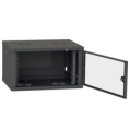 IPCOM 6U 600x600 Шафа телекомунікаційна двері скло (чорна) фото 2