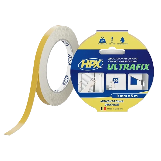 HPX DSU0905 ULTRAFIX 9мм х 5м Стрічка двохстороння фото 1