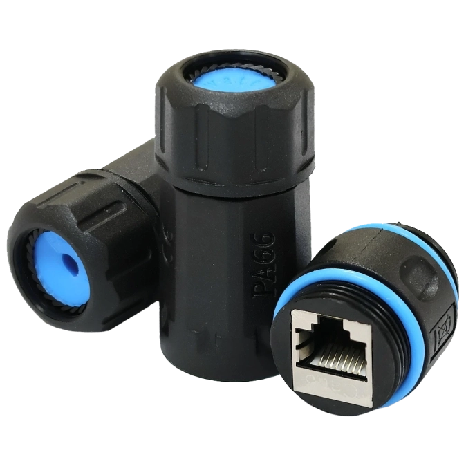 LW IP68 RJ45-RJ45 STP кат.6 Водонепроникний з'єднувач фото 1