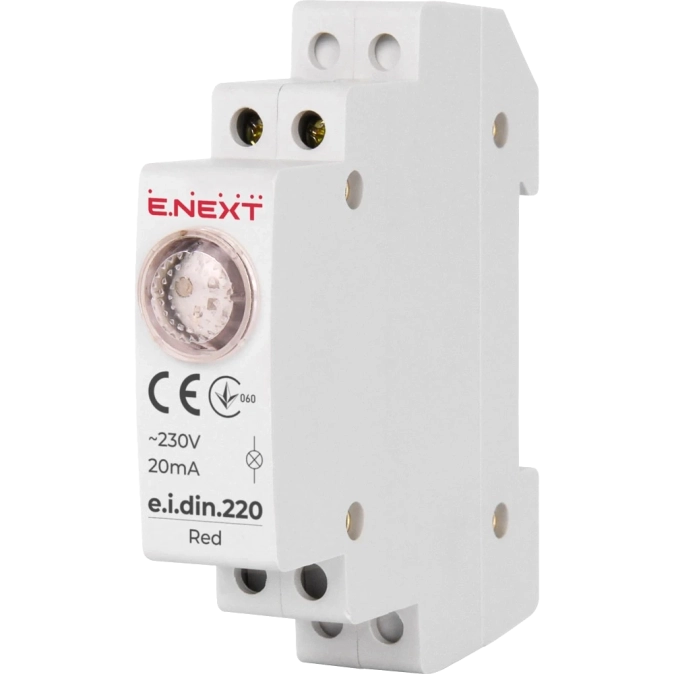 E.NEXT e.i.din.220.red Індикатор на DIN-рейку червоний фото 1