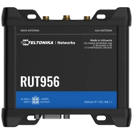 Teltonika RUT956 з 4G LTE, Wi-Fi, RS-232, RS-485 Промисловий стільниковий маршрутизатор фото 1