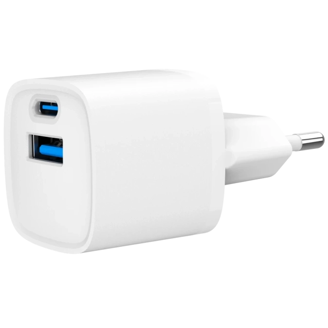 Gembird TA-UC-PDQC20-W-01 (USB Type A + USB Type C) Мережевий зарядний пристрій