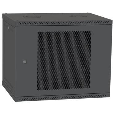 IPCOM 9U 600x600 Шкаф телекоммуникационный двери перф (черный)