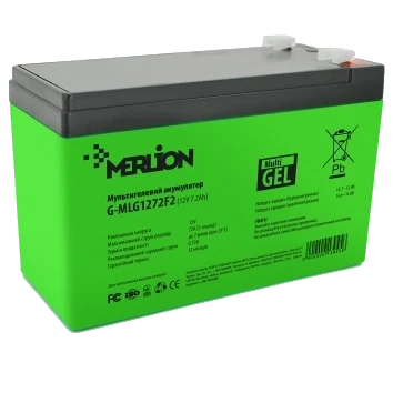 MERLION G-MLG1272F2 7.2 А●г 12В Свинцево-кислотна акумуляторна батарея фото 1