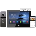 Neolight ALPHA Hybrid Black + SOLO IP Graphite з кутком, PoE адаптер для панелі виклику Комплект відеодомофону фото 1