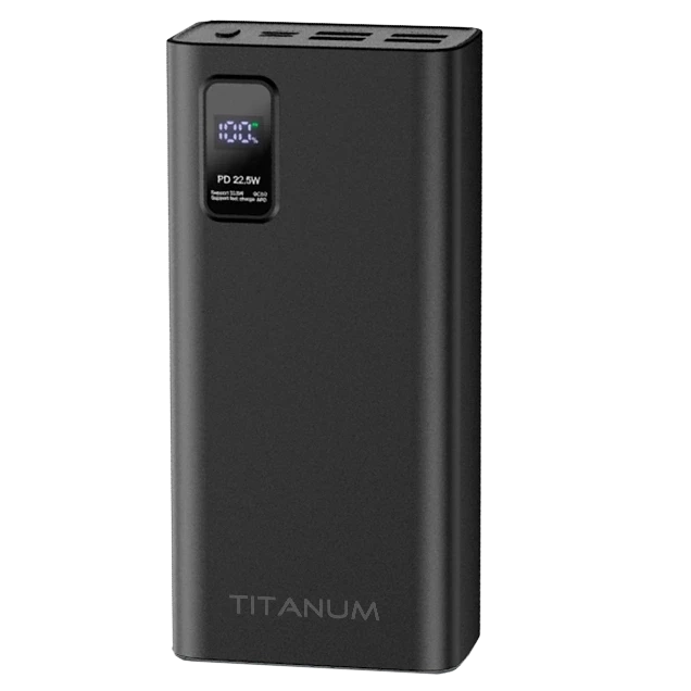 TITANUM 728S 30000mAh 22.5W Black Повербанк фото 1