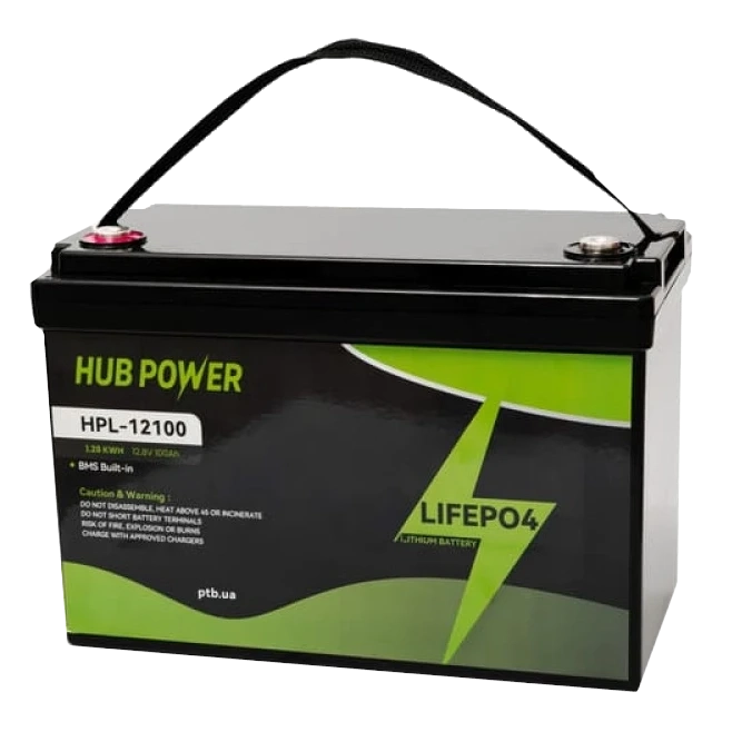 Hub Power HPL-12100 LiFePO4 12В/100А•г Акумуляторна батарея фото 1