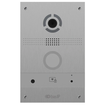 Bas-IP AV-08FB silver IP вызывная панель с распознанием лиц и считывателем UKEY