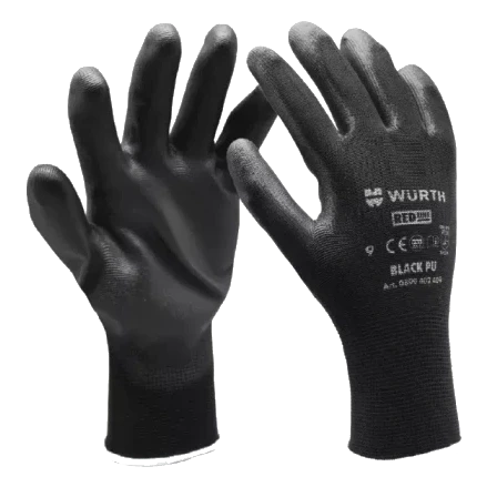 Wurth Black PU р.9 Рукавиці монтажні фото 1