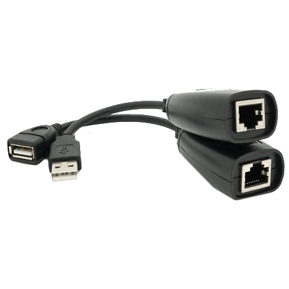 RJ-45 to AM + RJ-45 50 м Подовжувач USB 2.0 сигналу F/UTP фото 1