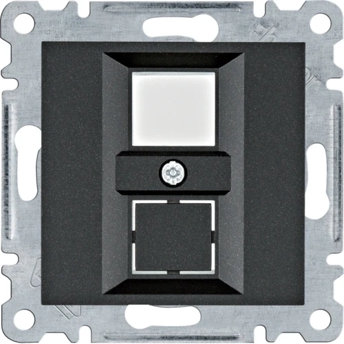 подвійна для RJ12/RJ45 Панель Hager Lumina WL2323 фото 1
