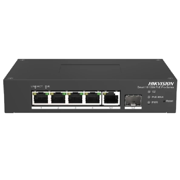 Hikvision DS-3T1306P-SI/HS PoE Комутатор 6 портів керований фото 1