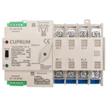 CUPRUM WR2 I-II 100А 4п АВР Перемикач з ручним перемиканням