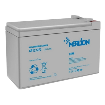 MERLION GP1272F2 7.2А•ч 12В Свинцово-кислотная аккумуляторная батарея