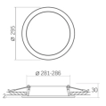VIDEX 26W 5000K 220V LED світильник Back круглий фото 5