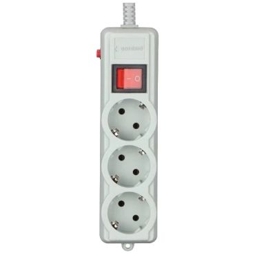 Gembird SPG3-G-6G-PRO Сетевой фильтр 1.8 м кабель 3 розеток