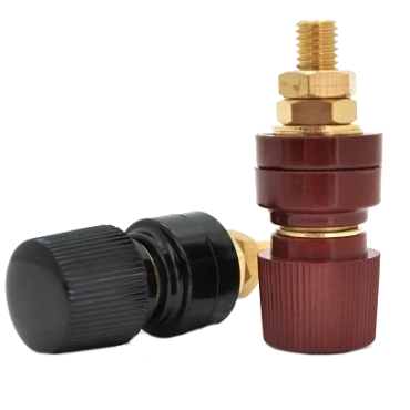 8mm чорна+червона Залізна гвинтова клема