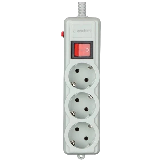 Gembird SPG3-G-6G-PRO Мережевий фільтр 1.8 м кабель 3 розеток фото 1