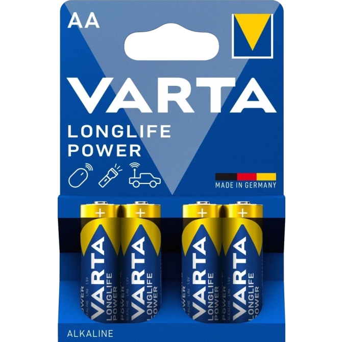AA VARTA HIGH ENERGY/LONGLIFE POWER BLI 4 ALKALINE Батарейка фото 1