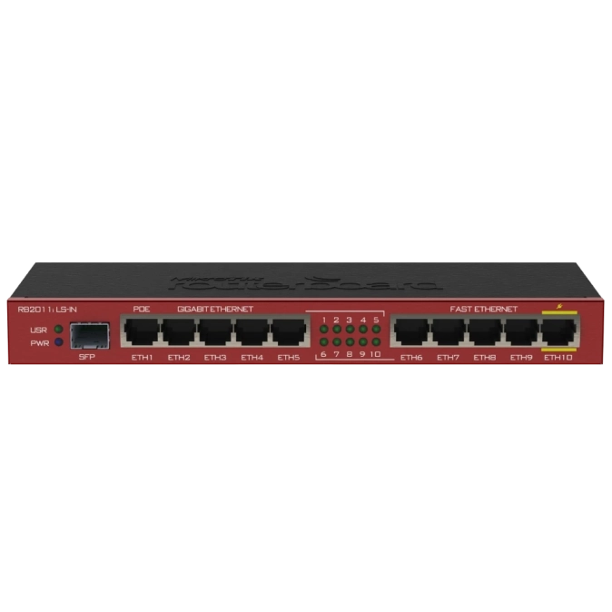 MikroTik RB2011iLS-IN 10-портовий маршрутизатор фото 1