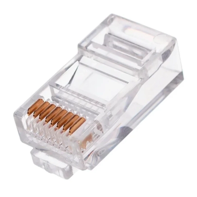 Конектор RJ-45 (упаковка 100 шт) для UTP кручена пара фото 1
