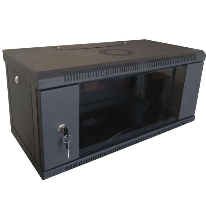 Hypernet WMNC-350-4U-FLAT-BLACK Шкаф коммутационный настенный разборный черный