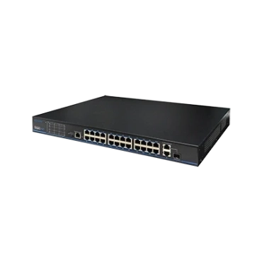 UTP3226TS-PSB 24 порти 10/100 Мбіт/с PoE+ 2 порти Gigabit RJ-45 (1 порт комбінований SFP)