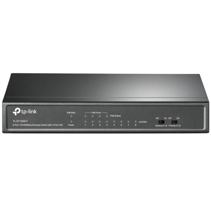 TP-LINK TL-SF1008LP PoE Комутатор 8 портів некерований фото 1