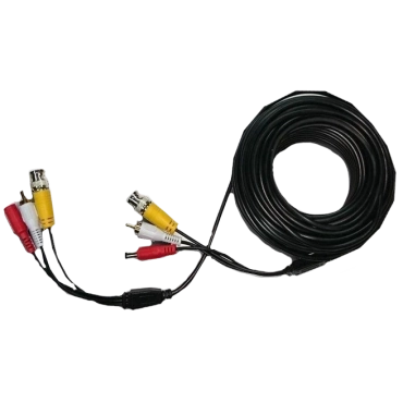 BNC+DC+AV Патчкорд комбінований коаксіальний+живлення+звук 5м