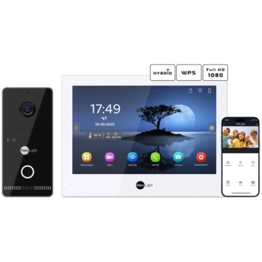 Neolight ALPHA Hybrid + OPTIMA IPW Black Комплект видеодомофона
