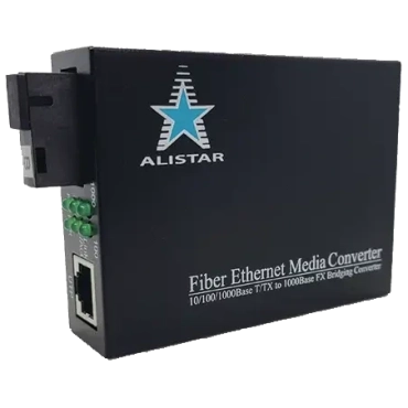 ALISTAR X5G 1G 10/100/1000BASE-T RJ-45 - 1000BASE-LX 1SM WDM SC 20KM TX1550/RX1310nm Медиаконвертор