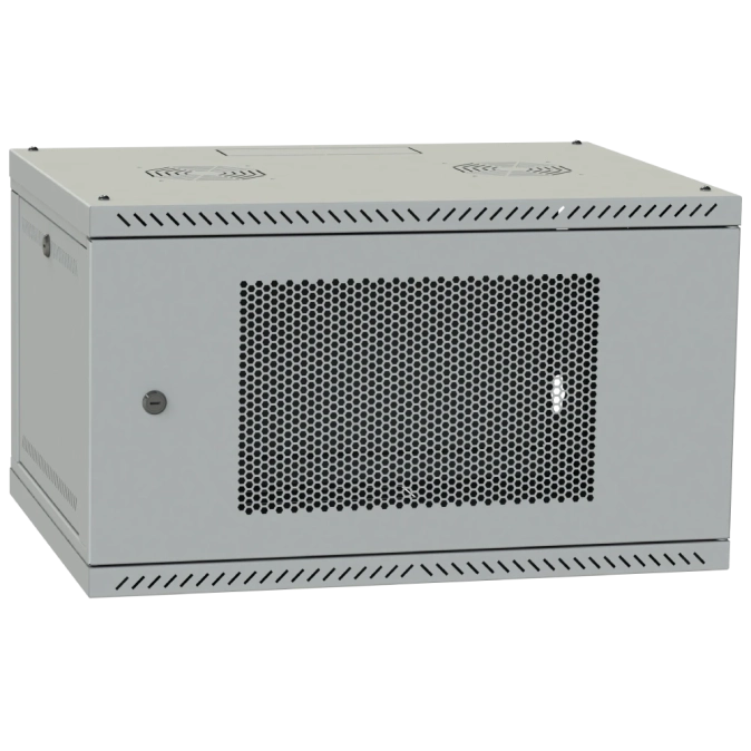 IPCOM 4U 600x600 двері перфорація (сіра) Шафа телекомунікаційна фото 1