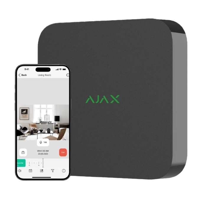 Ajax NVR (8ch) (8EU) black Відеореєстратор фото 1