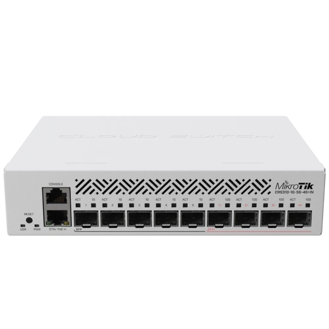 MikroTik CRS310-1G-5S-4S+IN 10G SFP+ комутатор фото 1