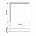 VIDEX 18W 5000K 220V LED світильник накладний квадрат фото 2