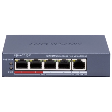 Hikvision DS-3E0105P-E/M(C) POE Комутатор 5 портів некерований