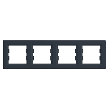 Schneider Electric EPH5800471 Asfora Рамка 4 поста антрацит горизонтальна